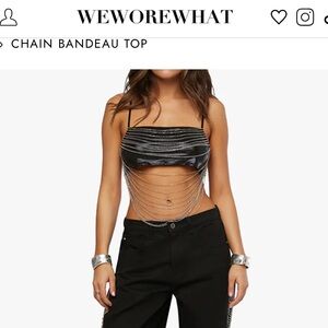 WeWoreWhat Chain Bandeau Top
